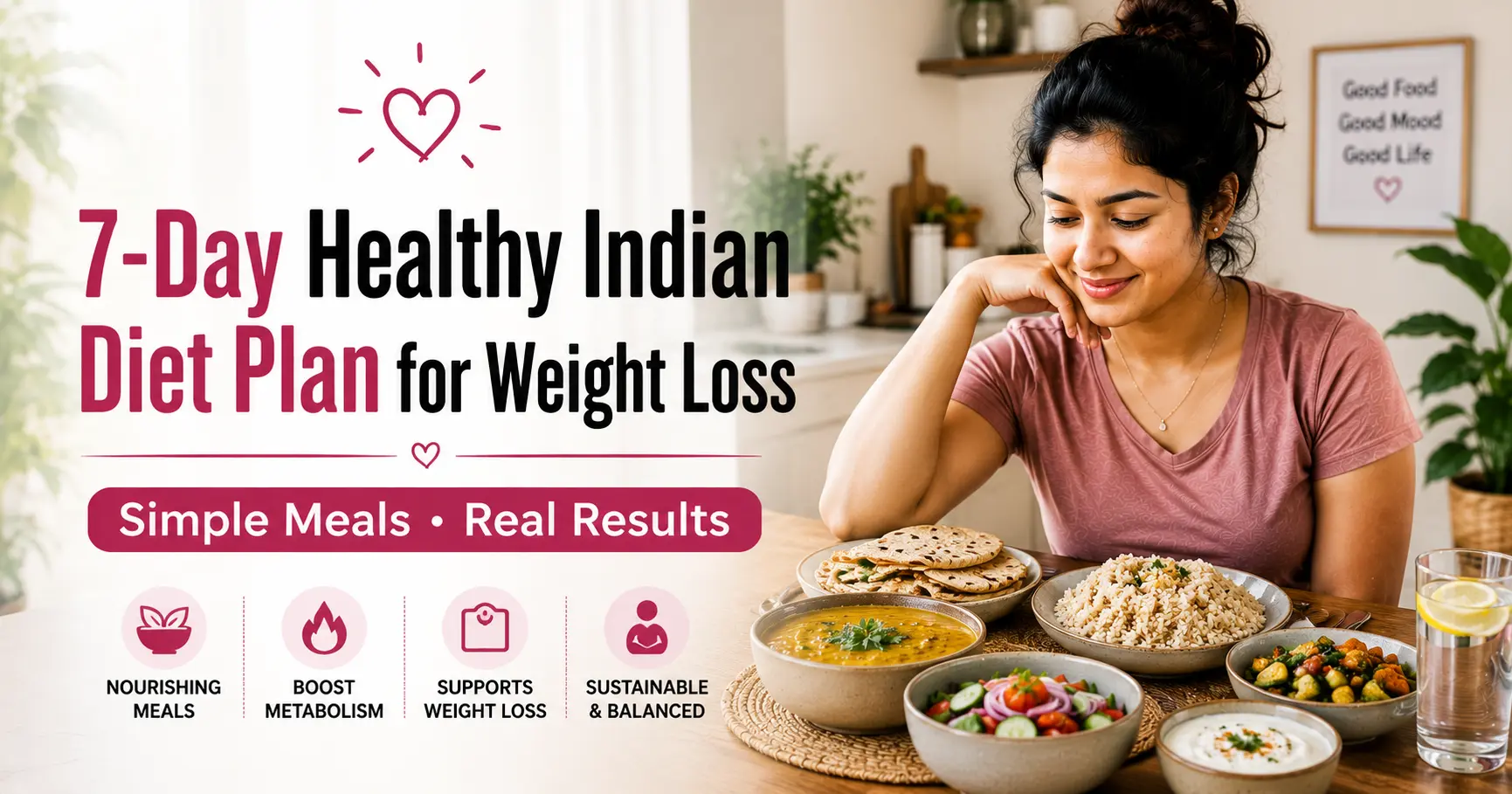 healthy Indian diet plan for weight loss with home cooked meals