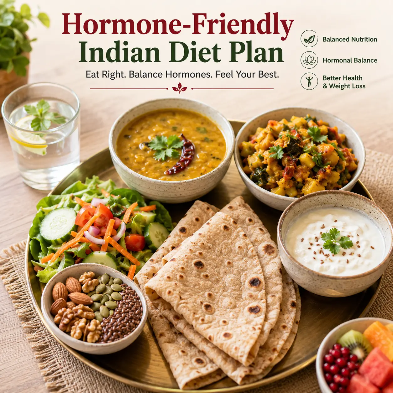 Healthy Indian diet plan for hormonal balance and weight loss