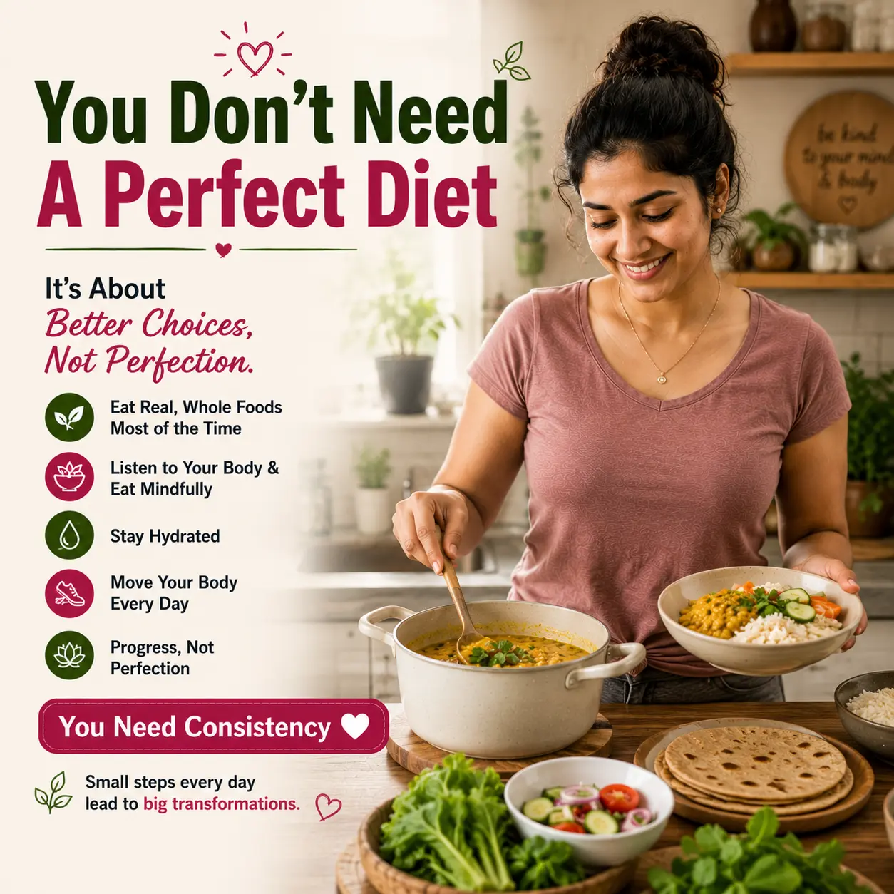 woman starting healthy Indian weight loss journey