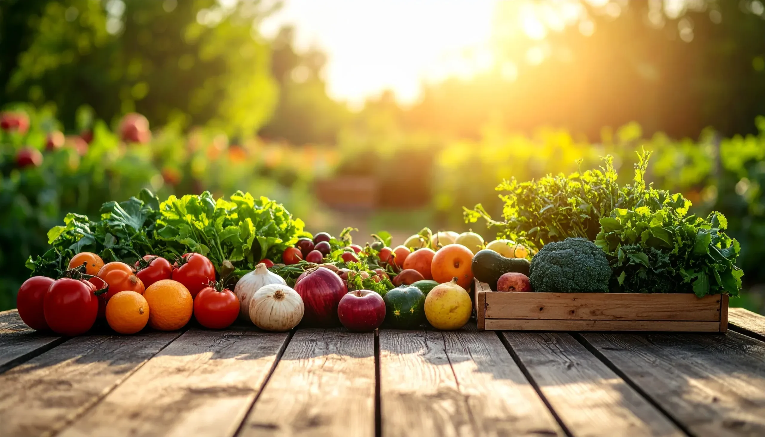 Fresh organic fruits and vegetables for a healthy lifestyle