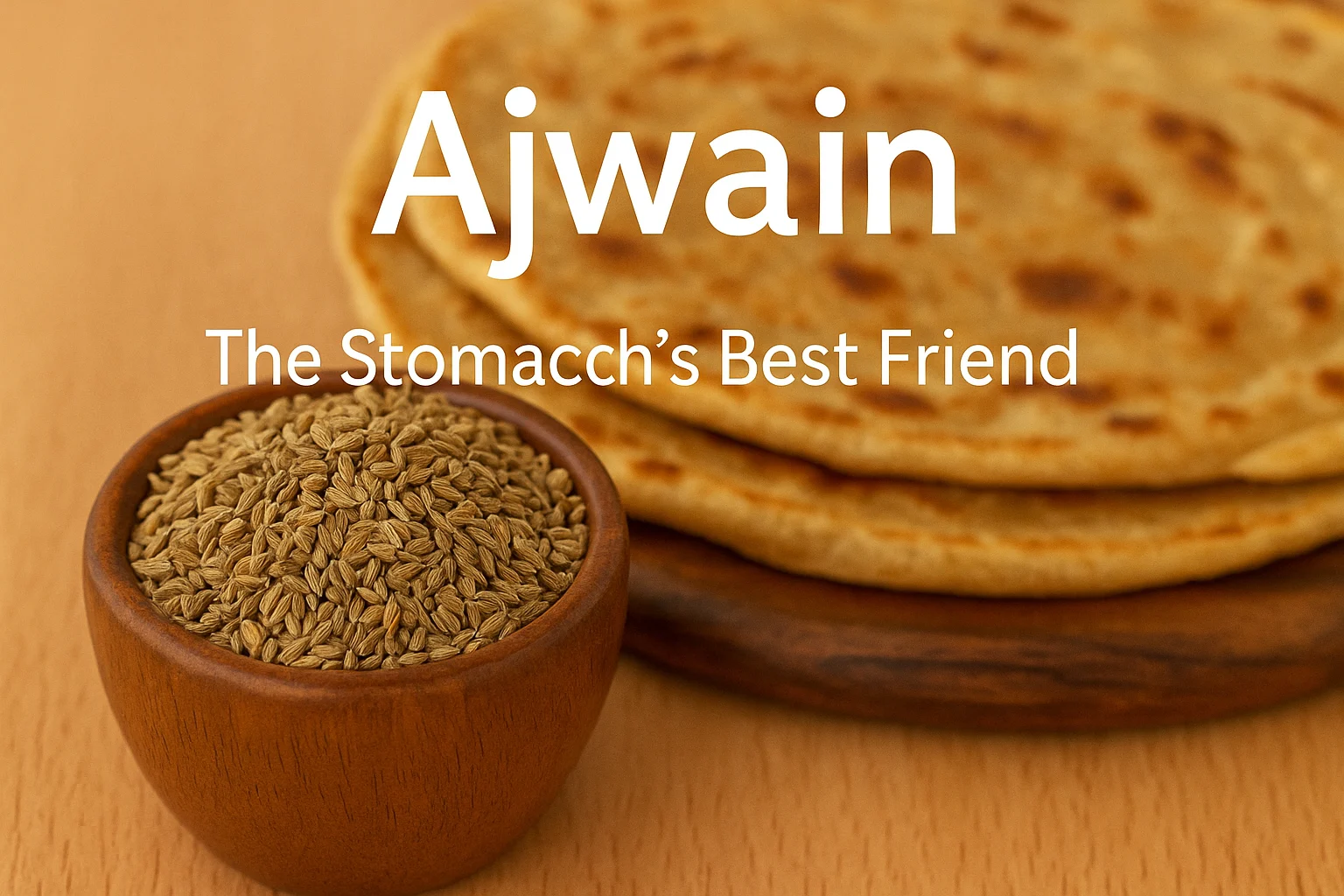 Ajwain seeds used in Ayurveda for digestion and cramps.