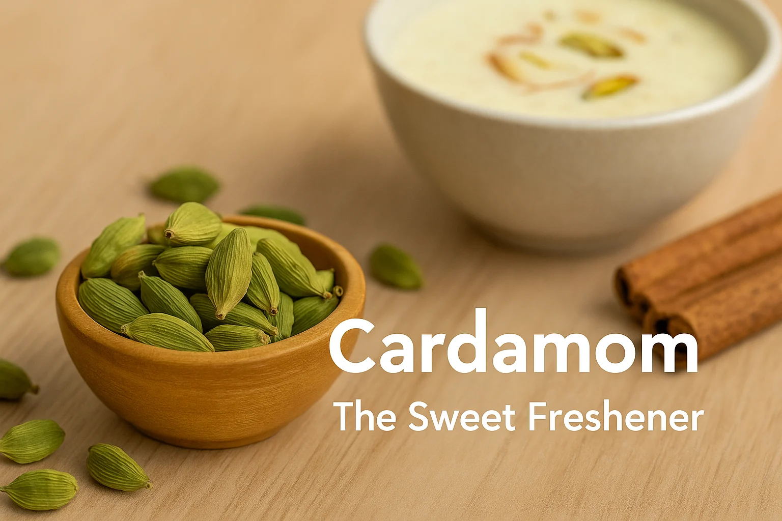 Cardamom pods for Ayurveda freshness and detox.