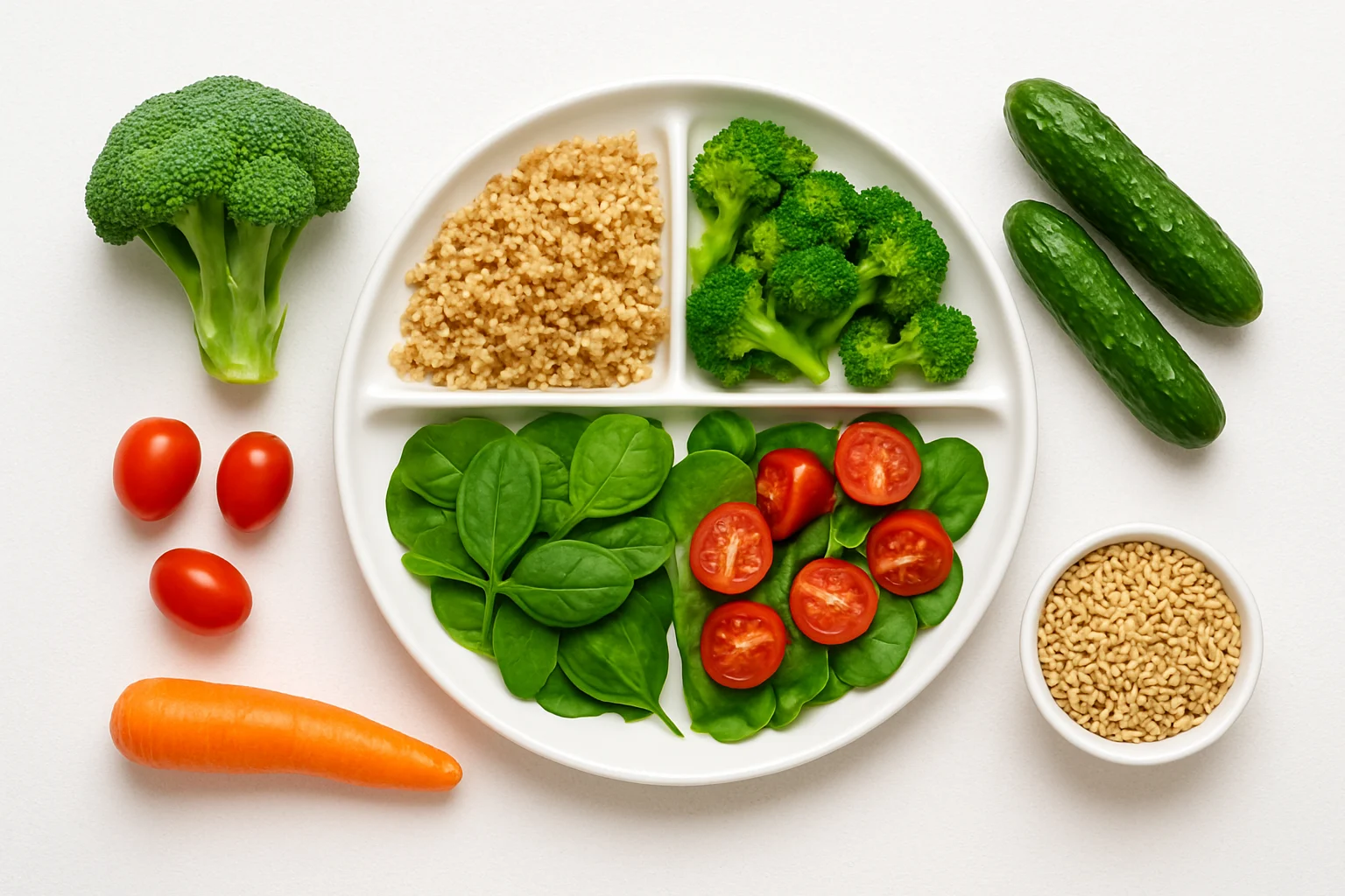 Healthy portion-controlled meal for 21-21-21 diet changes