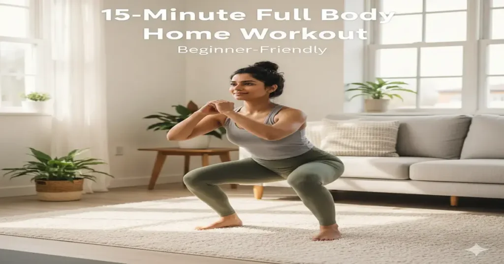 Indian woman doing a beginner-friendly full body home workout