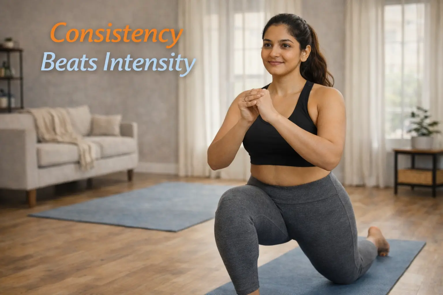Consistent home workouts help achieve long-term fitness results