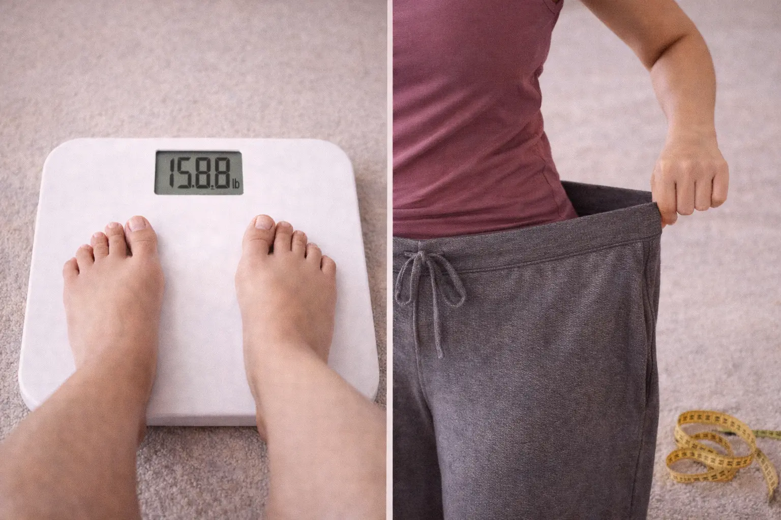 Fat loss progress not reflected on weighing scale