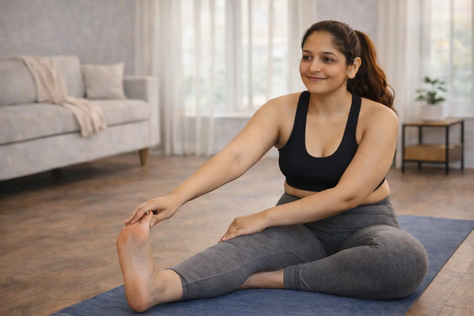 Joint-friendly low-impact workout at home for beginners