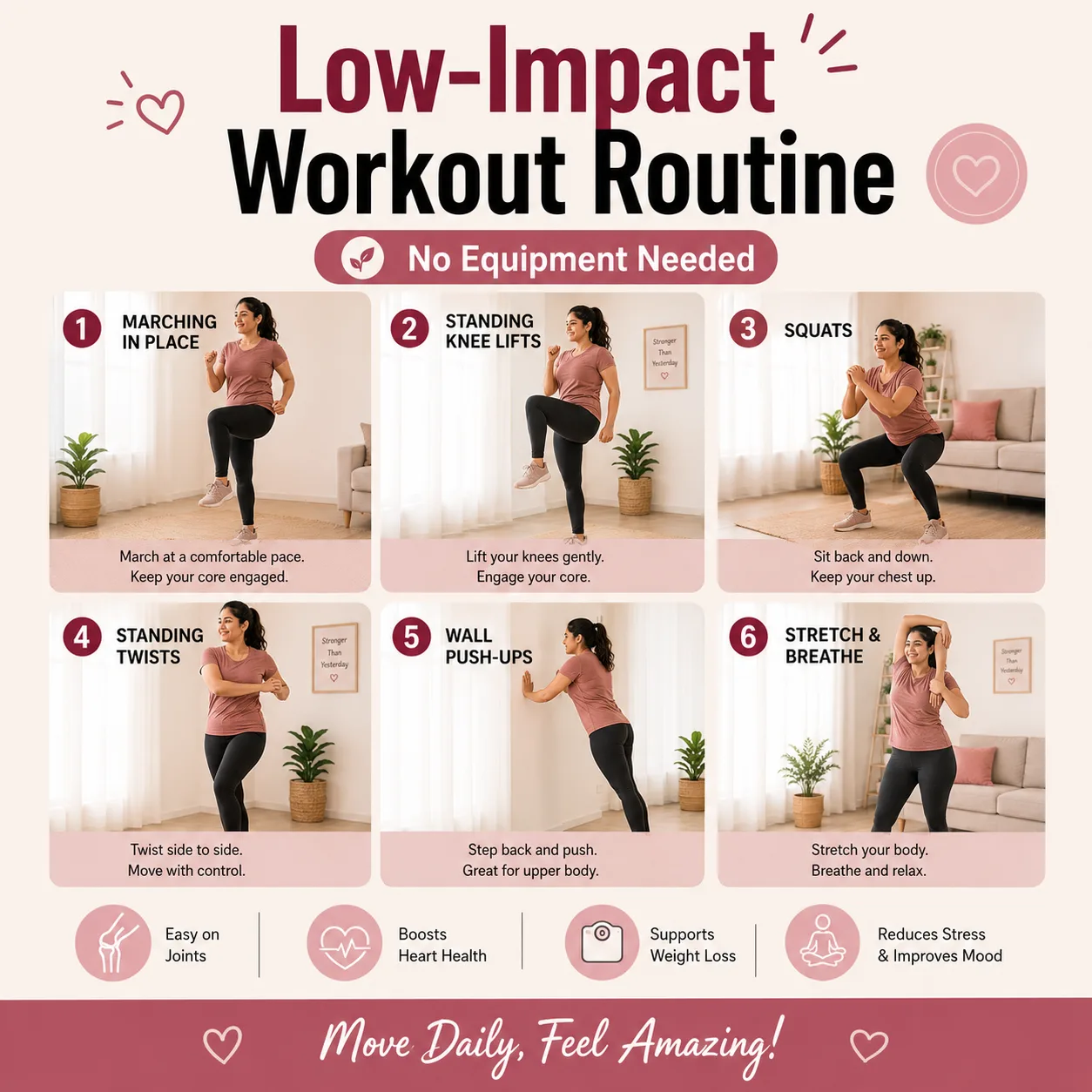 low impact workout routine for weight loss at home