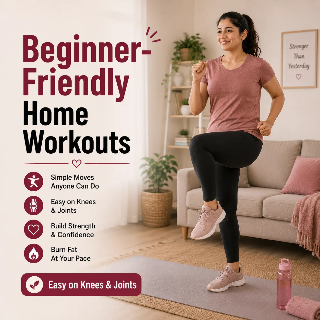 women doing low impact workouts at home