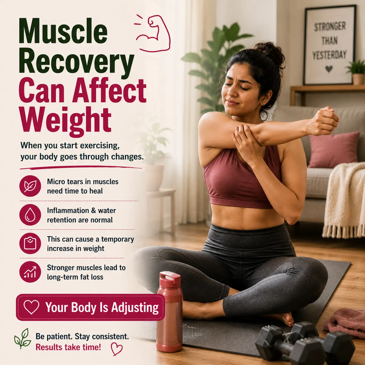 muscle recovery causing scale fluctuations