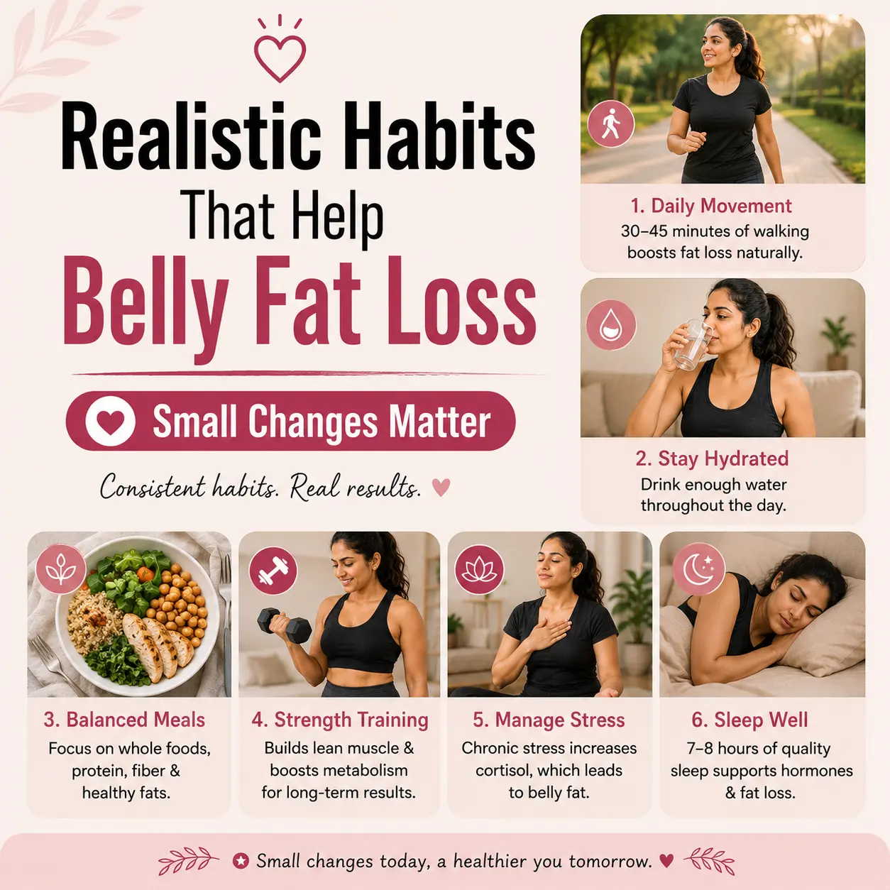 realistic healthy habits for belly fat loss
