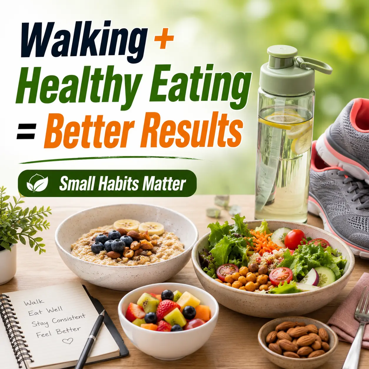 healthy diet with walking for weight loss