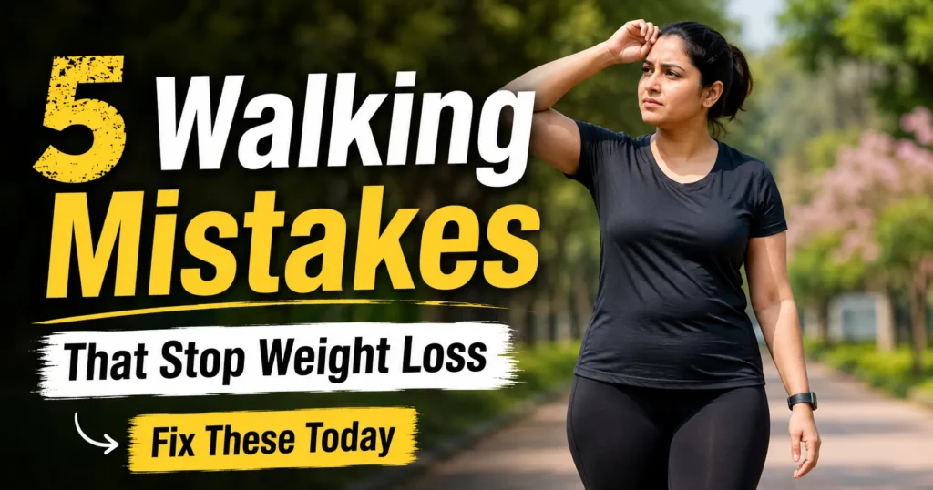 woman walking for weight loss outdoors