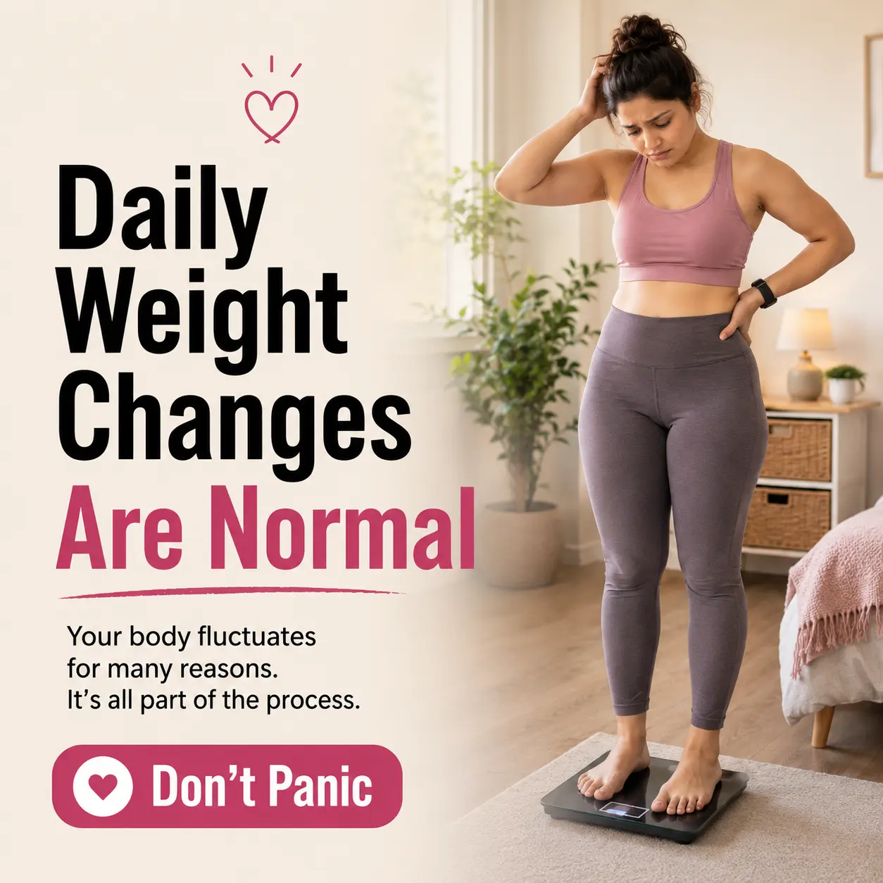 woman experiencing water retention and weight fluctuation