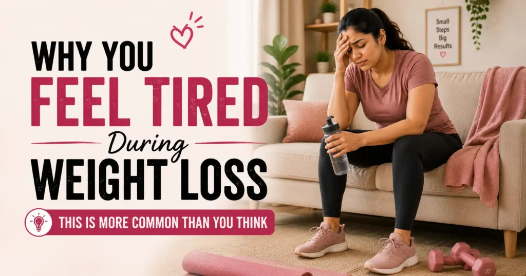 woman feeling tired during weight loss journey