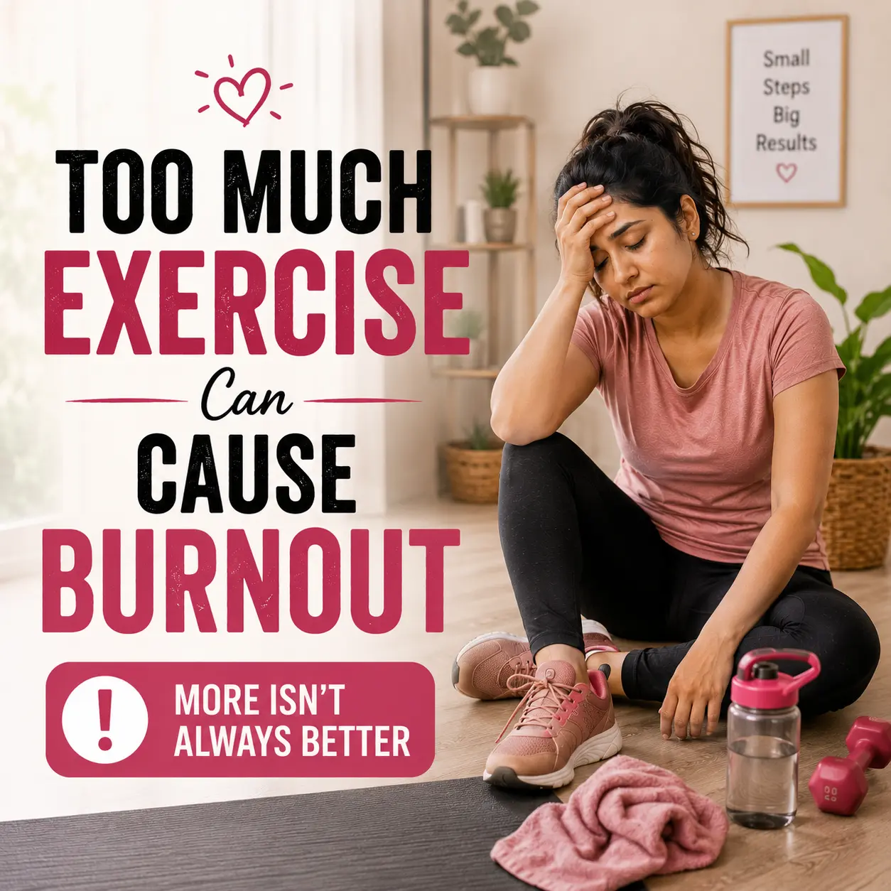 woman exhausted from over exercising